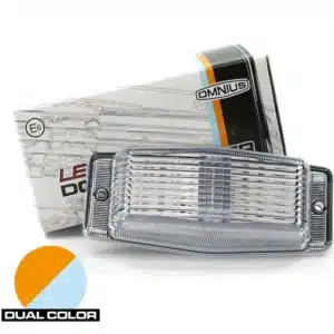 LED Doubleburner<span> - </span>Hvit/Oransje lys, klart glass