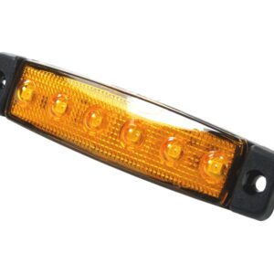 LED markeringslampe 6 LED's - 24V oransje/rød/hvit<span> - </span>Oransje, 5 meter ledning