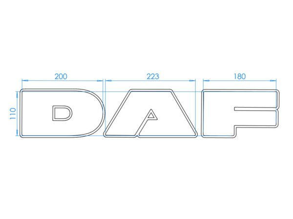Lysbase for originalt DAF-skilt, IP65 - Image 7
