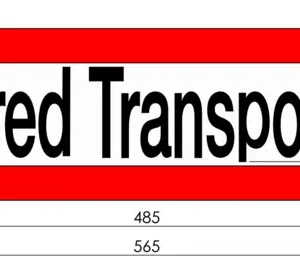 Skilt Bred transport 565x200mm