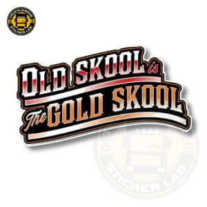 OLD SKOOL – Klistremerke med fulltrykk