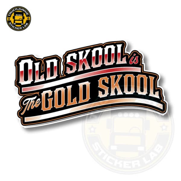 OLD SKOOL – Klistremerke med fulltrykk