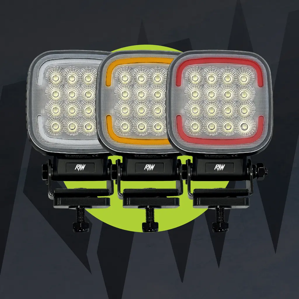 RAW TRIO XL arbeidslys m/parklys