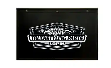 GIS Skvettlapp med Truck Styling Parts logo 65x35cm