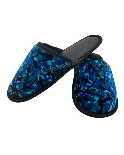 Bussplysj Tøfler Blå